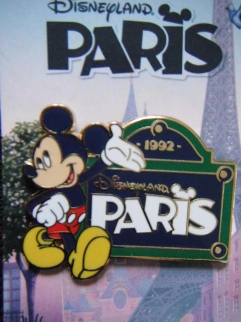 Pins Disney Disneyland Paris : Mickey + pancarte
